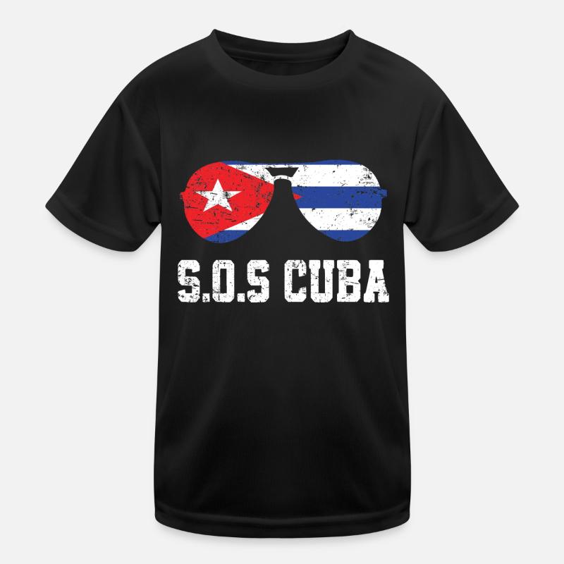 SOS Cuba drapeau Cuba drapeau Cuba libère Cuba cuban T-shirt sport Enfant