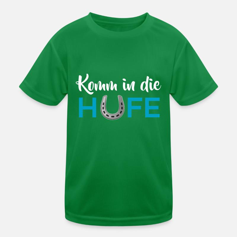 Komm in die Hufe Kinder Funktions-T-Shirt