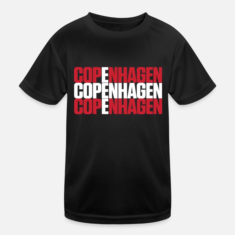 Copenhague Danemark Drapeau T-shirt sport Enfant
