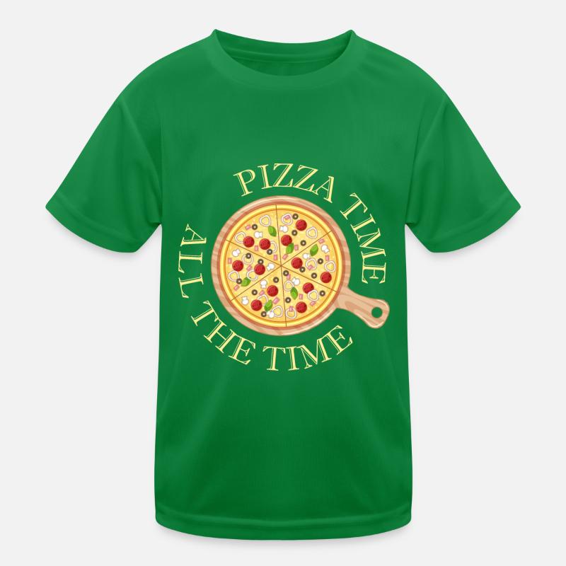 Pizza Time Tout le temps Drôle de pizza Disant T-shirt sport Enfant