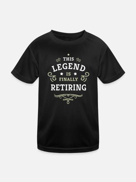 Cette légende prend maintenant sa retraite des retraités - T-shirt sport Enfant - noir - Devant