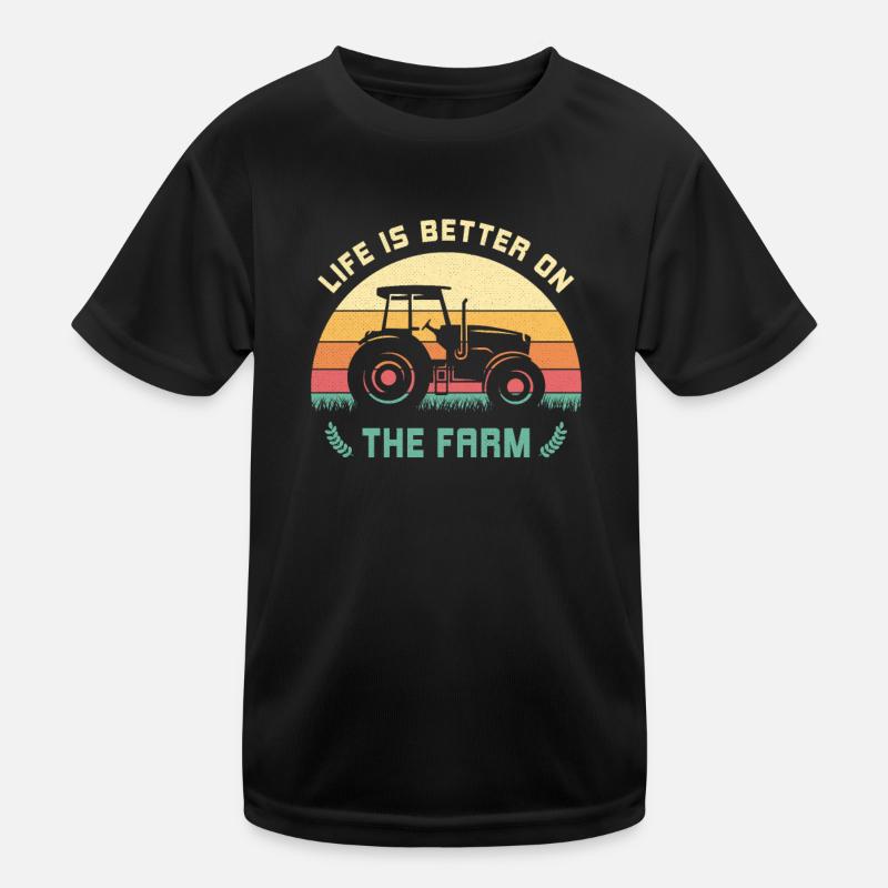 Life is better on the farm tractor design Kids Functional T-Shirt