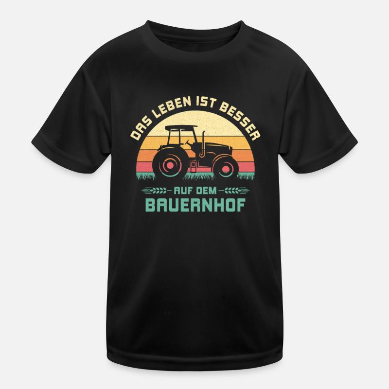Life is better on the farm tractor design Kids Functional T-Shirt
