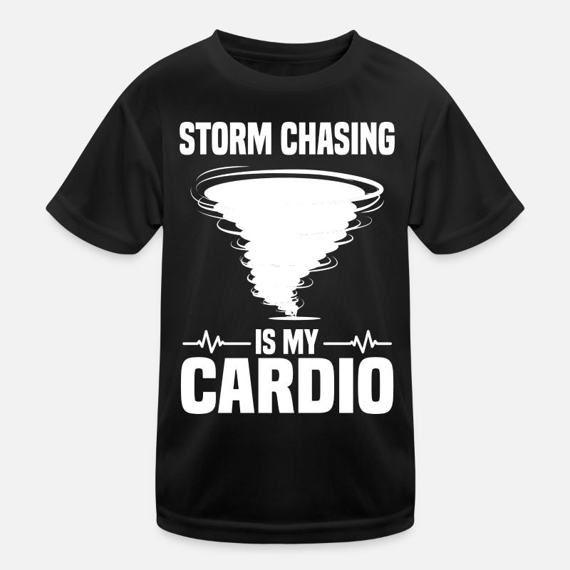 Sturmjäger Sprüche | Gewitter Meteorologe Geschenk Kinder Funktions-T-Shirt
