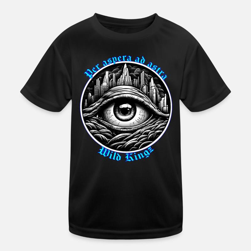 Per aspera ad astra. - Kids Functional T-Shirt - black