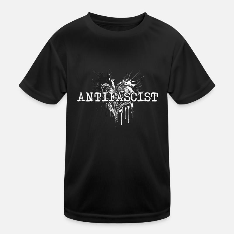 Herz der Antifa Kinder Funktions-T-Shirt
