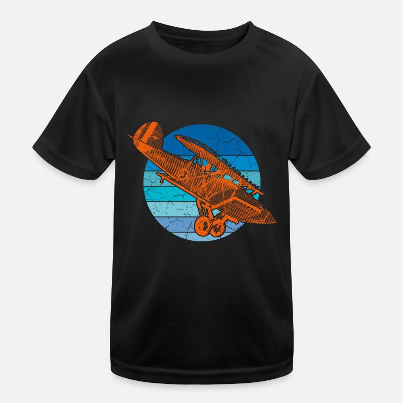 Airplane biplane Kids Functional T-Shirt