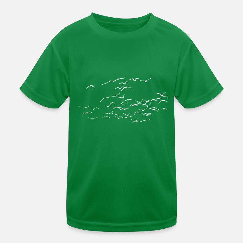 Graugans Graugänse Vögel Vogelschwarm Kinder Funktions-T-Shirt