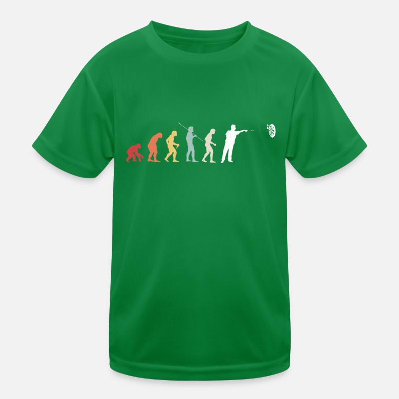 Dart Evolution Dartspieler Darten Darts Geschenk Kinder Funktions-T-Shirt