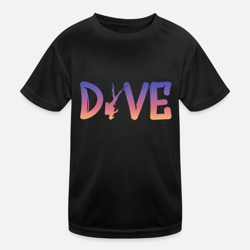 Dive, Diver, Scuba Diving Kinder Funktions-T-Shirt