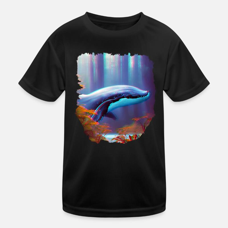Surrealismus Kunst Wal im Wald Kinder Funktions-T-Shirt