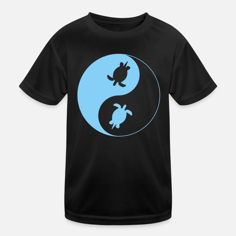 schildkröte, yin yang, turtle Kinder Funktions-T-Shirt