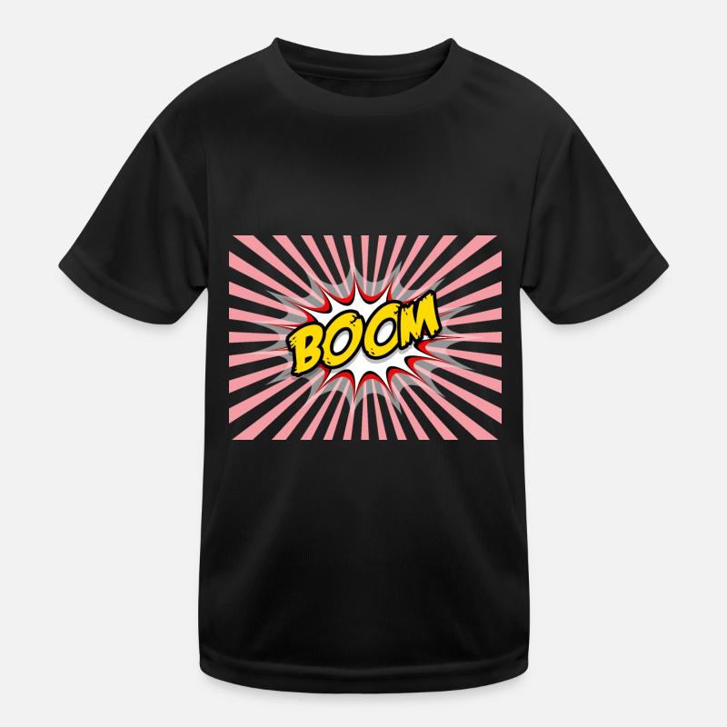 Comic style boom mouthguard comic style Kids Functional T-Shirt