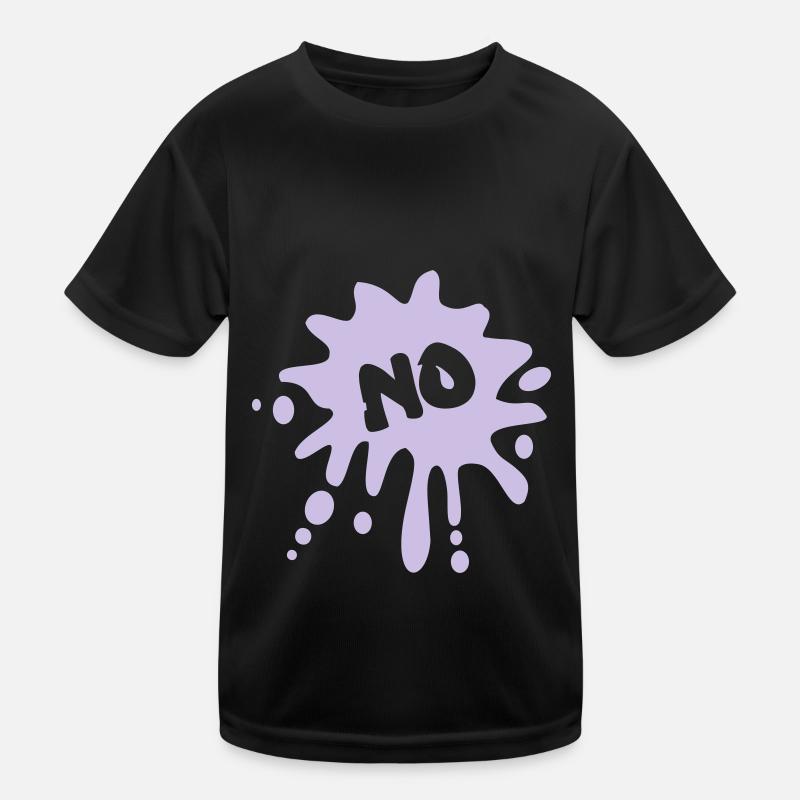 No, Farbspritzer Kinder Funktions-T-Shirt