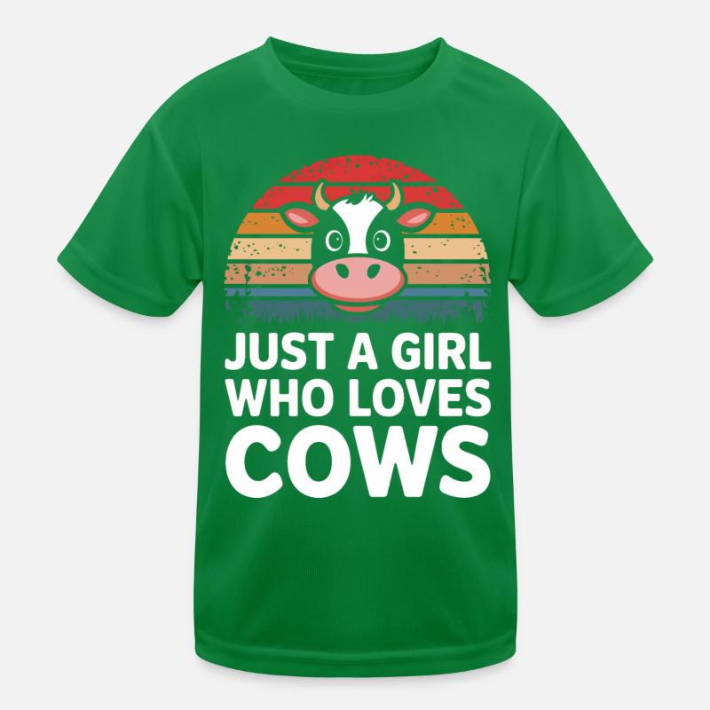 Kuh Bauer Bauernhof Kühe Landwirt Kinder Funktions-T-Shirt