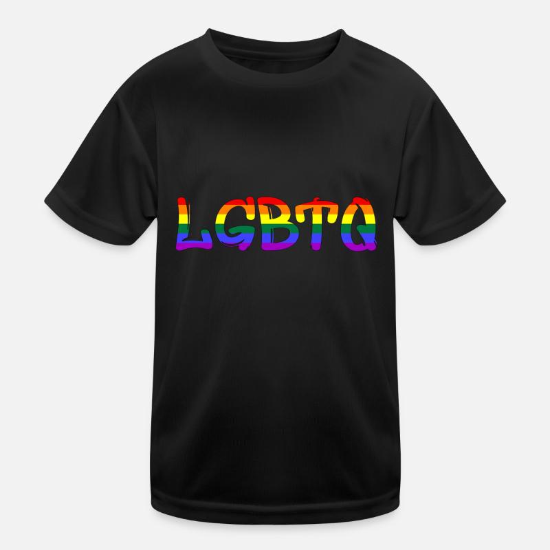 LGBTQ - Kinder Funktions-T-Shirt - Schwarz