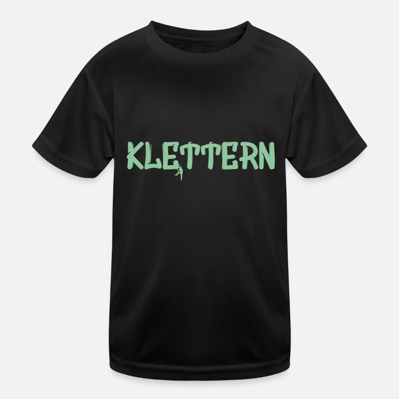 Klettern, climb, climbing Kinder Funktions-T-Shirt