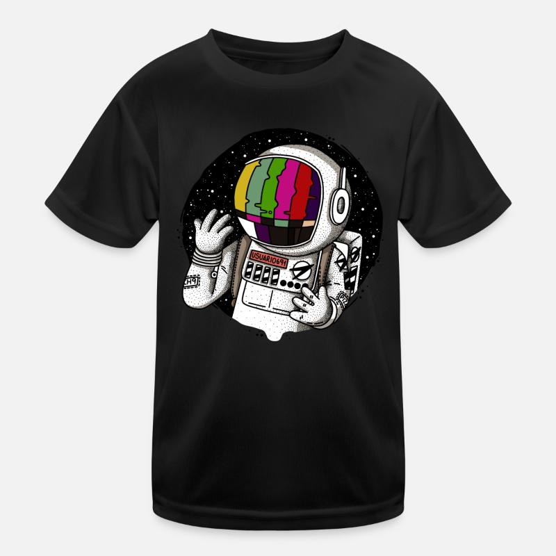 Astronauten-Fernsehen Kinder Funktions-T-Shirt