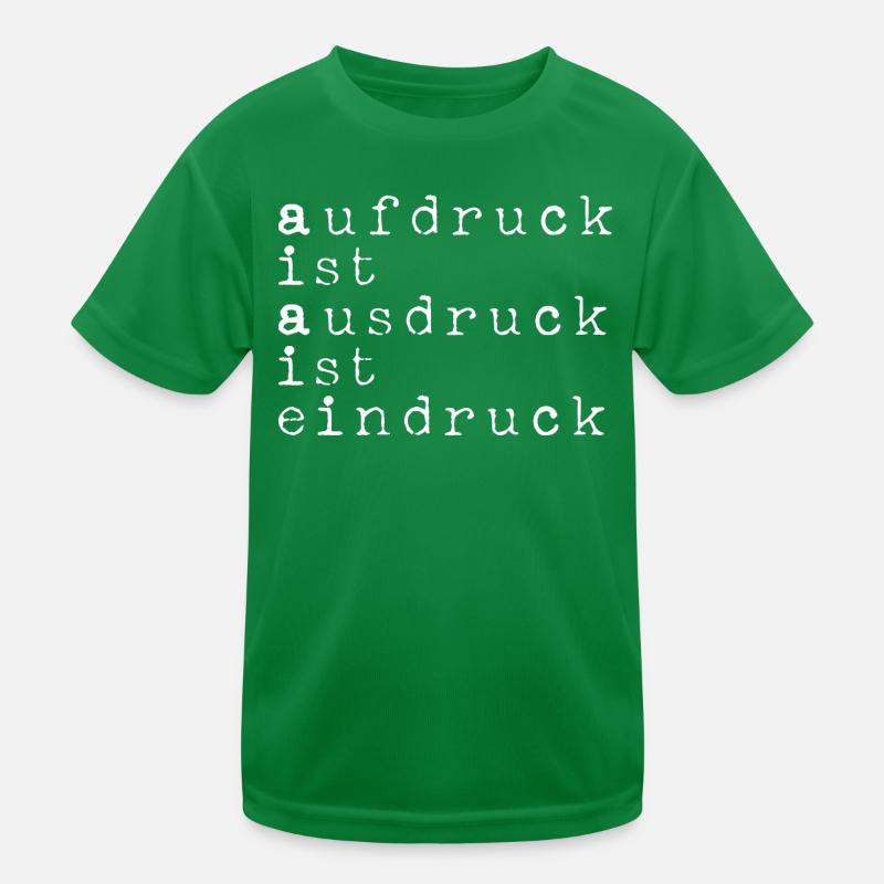 L’empreinte, c’est l’expression, c’est l’impression, le jeu de mots blanc T-shirt sport Enfant