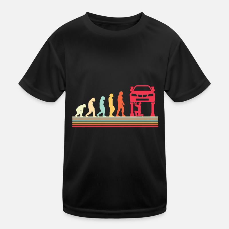 KFZ Mechaniker Autowerkstatt Schrauber Evolution Kinder Funktions-T-Shirt