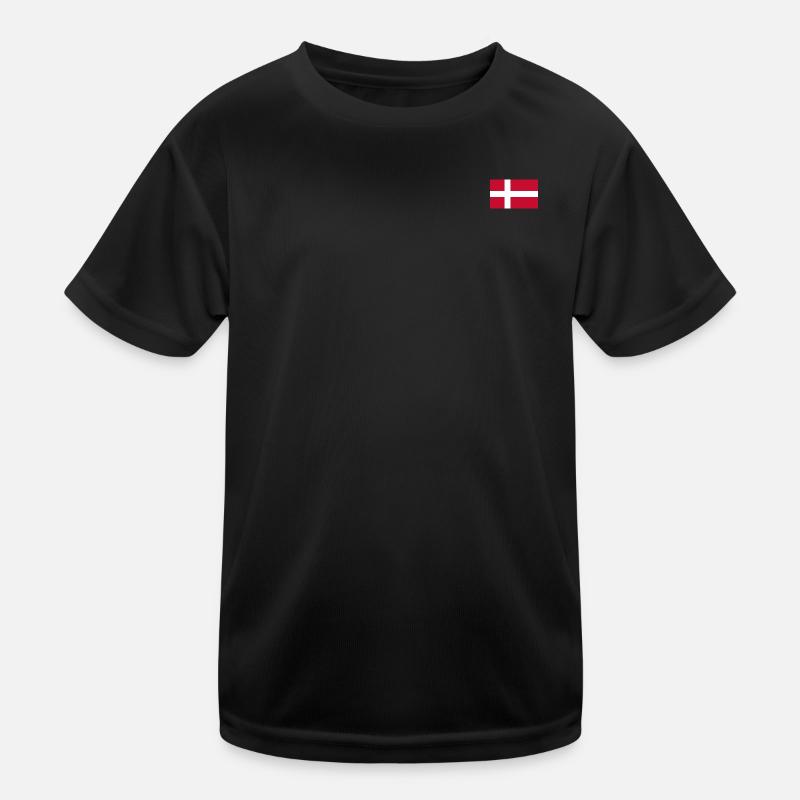 Denmark Flag Kids Functional T-Shirt