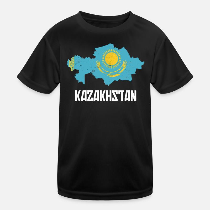 Kasachstan Grafik Kinder Funktions-T-Shirt