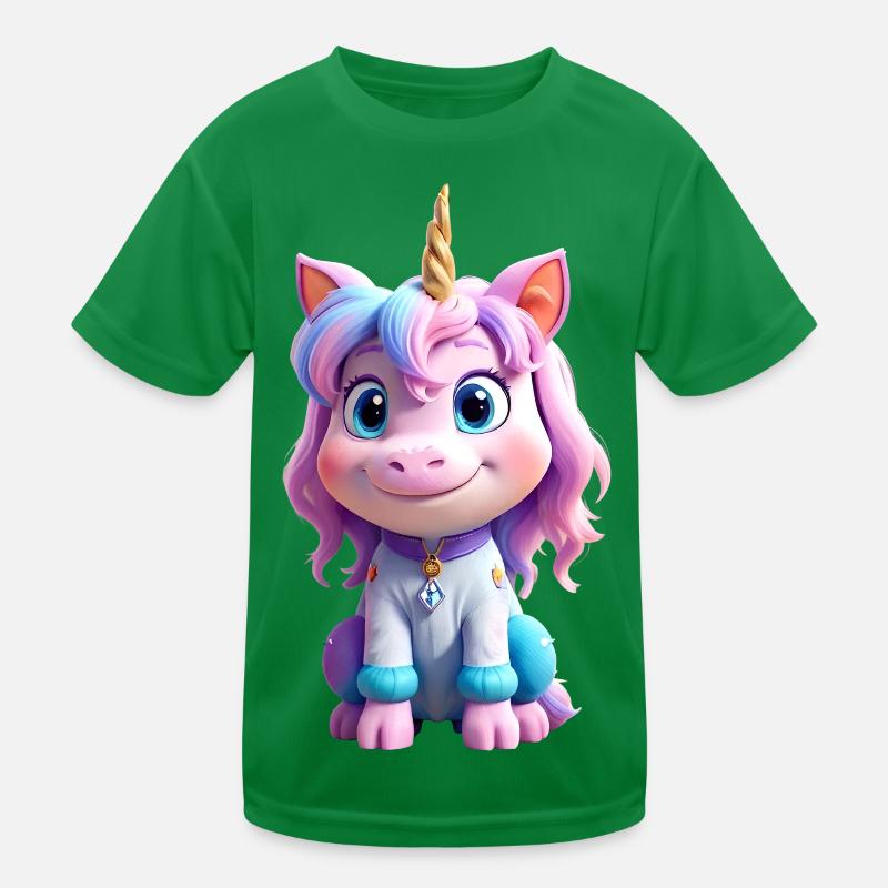 Cute Unicorn Kids Functional T-Shirt