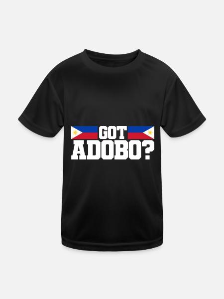 Filipina - Kinder Funktions-T-Shirt - Schwarz - Vorne