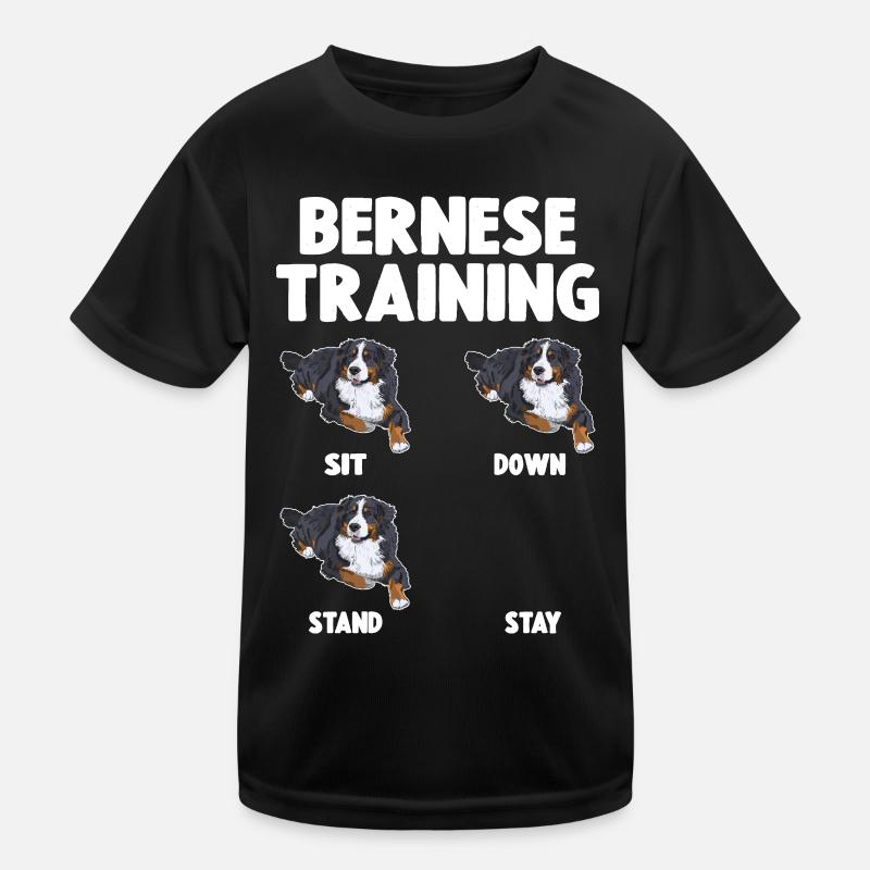 Bernese Mountain Dog Training Dog Kids Functional T-Shirt