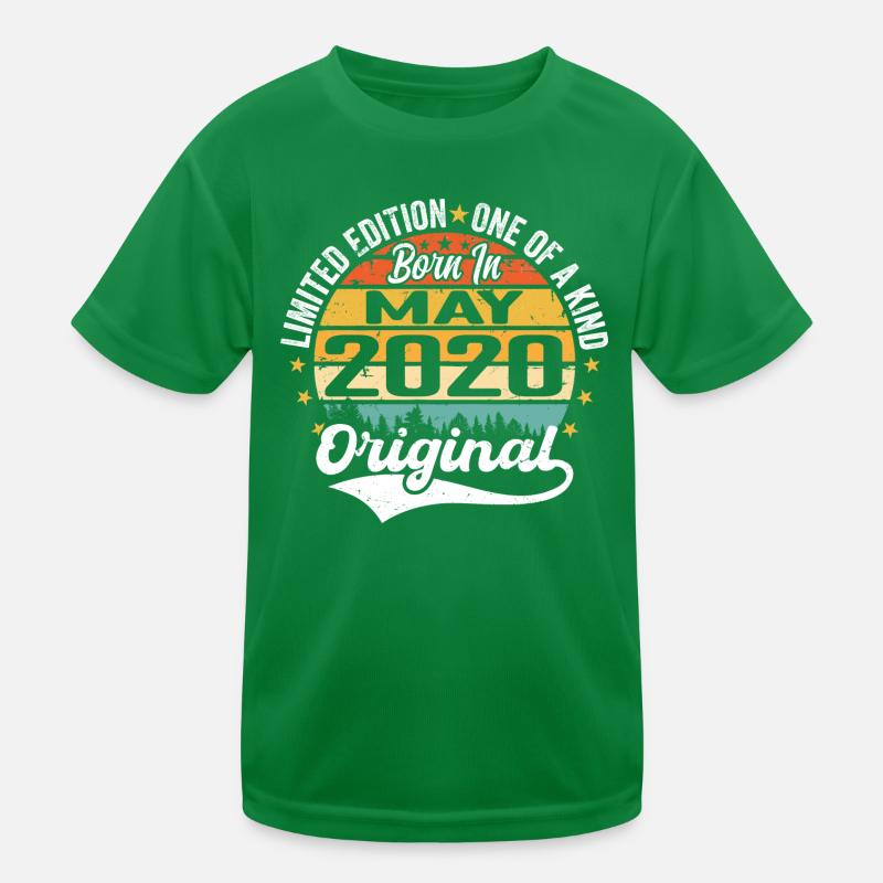 May 2020 Birthday Gift Born In May 2020 Kids Functional T-Shirt