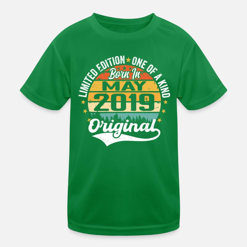 May 2019 Birthday Gift Born In May 2019 Kids Functional T-Shirt