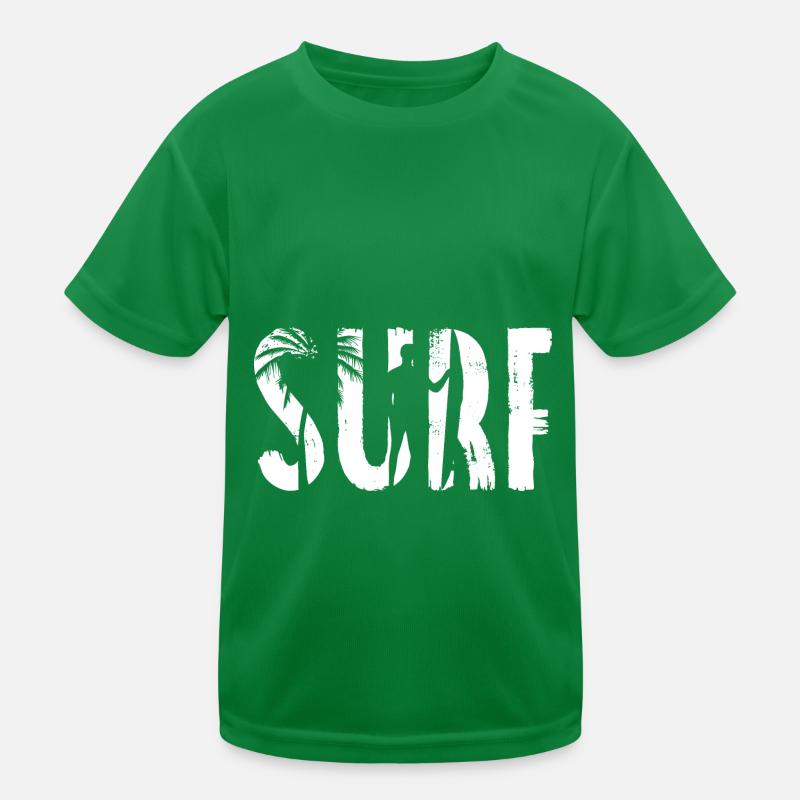 Surf Surfer Surfing Surfbrett Surfen Kinder Funktions-T-Shirt