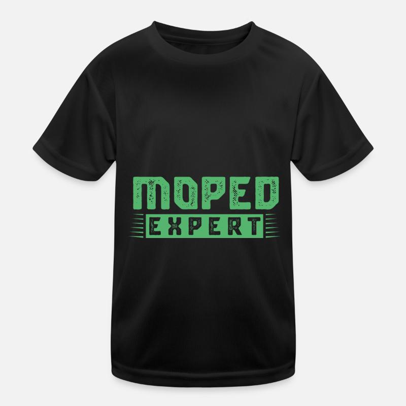 Moped Experte Mokick Mofa Mopedfahrer Kinder Funktions-T-Shirt