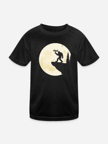 Drohne Drohnenpilot Yeti Bigfoot - Kinder Funktions-T-Shirt - Schwarz - Vorne