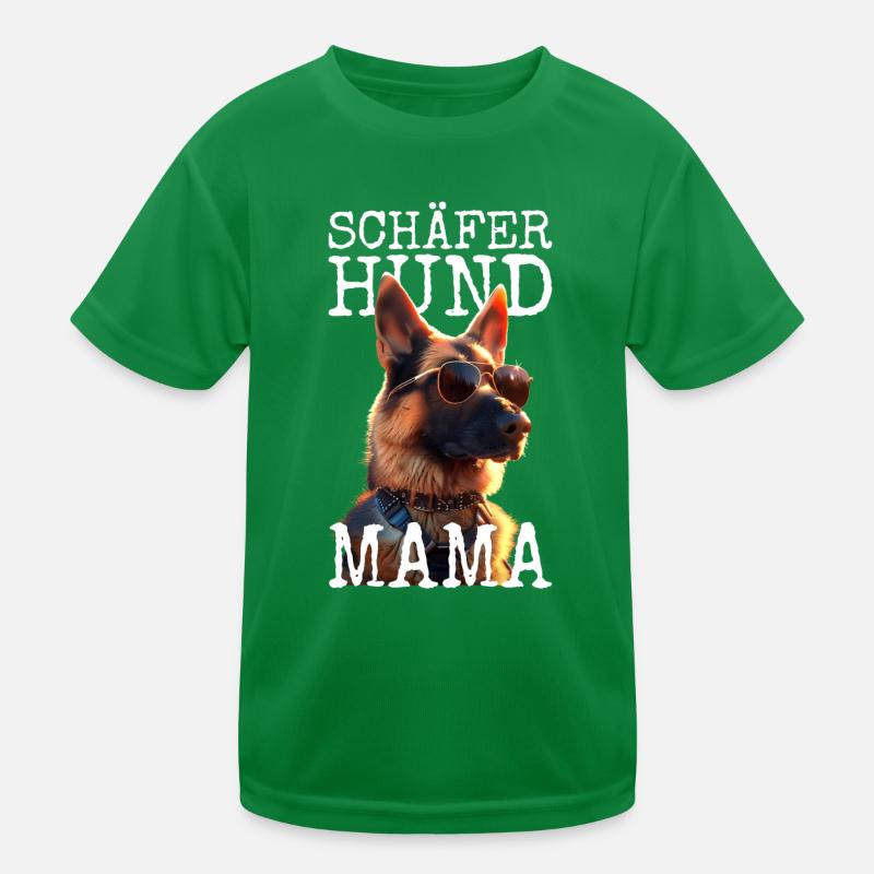 German Shepherd Mom Mistress Mother's Day Shepherd Dogs Kids Functional T-Shirt