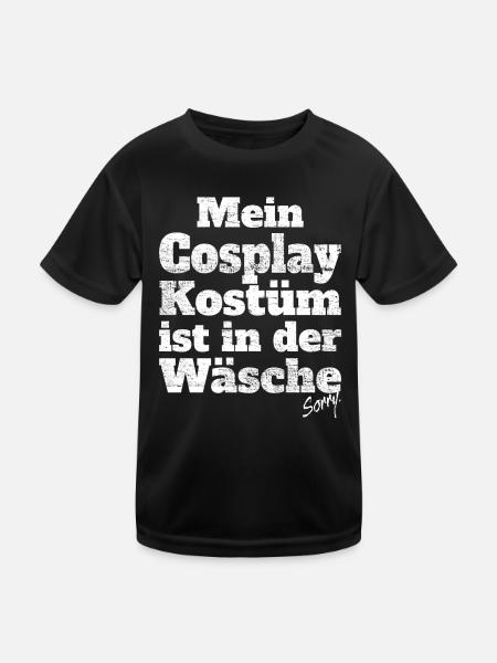 Cosplay Kostüm In Wäsche Anime Manga Cosplayer - Kinder Funktions-T-Shirt - Schwarz - Vorne