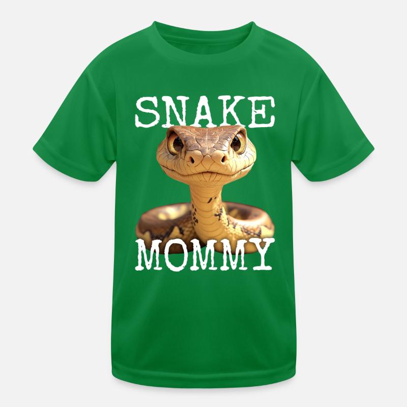 Snake Mommy Mama Schlange Muttertag Schlangen Mom Kinder Funktions-T-Shirt