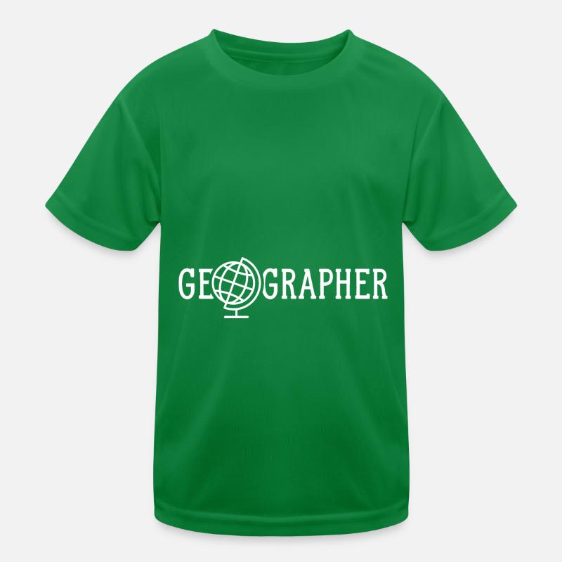 Geographer Geography Geography Map Kids Functional T-Shirt