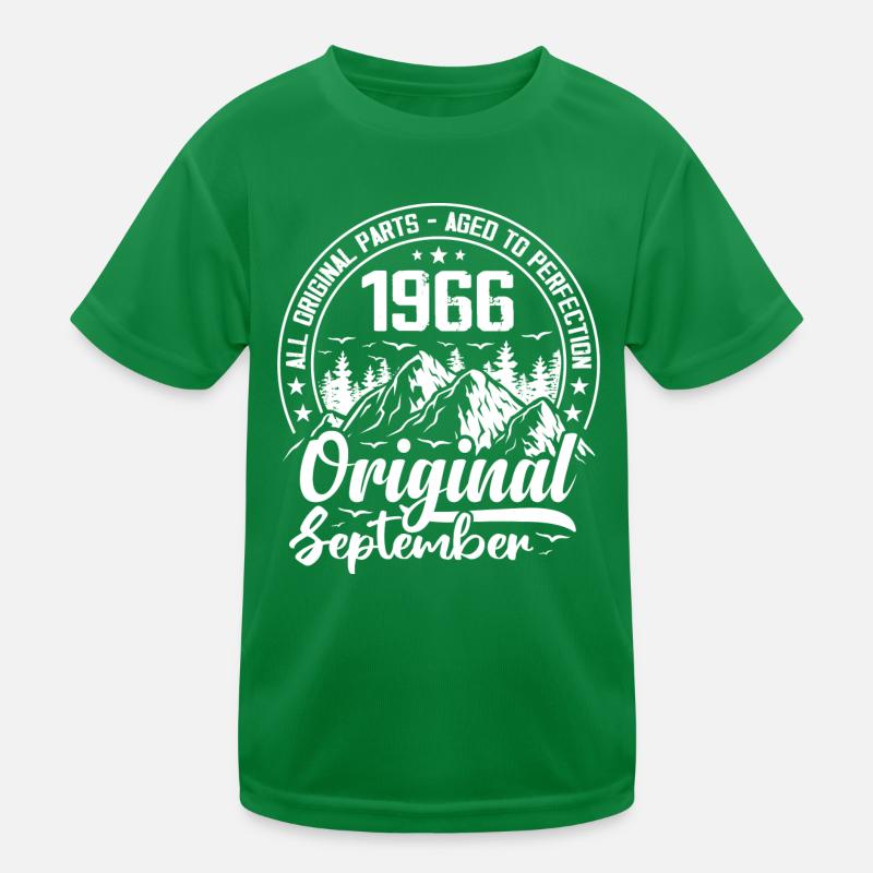 September 1966 Original:58 Years Birthday Gift Kids Functional T-Shirt