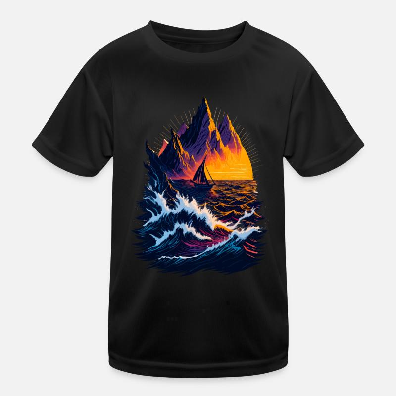 Fantastic landscape illustration Kids Functional T-Shirt
