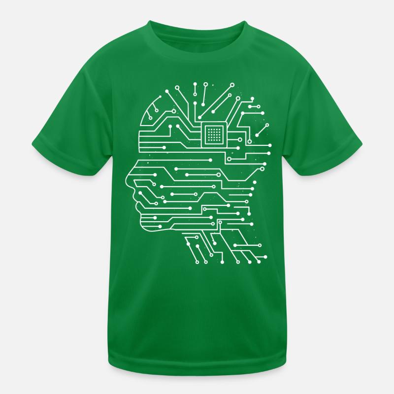 Circuit de puces à puces avec la conception tête de processeur T-shirt sport Enfant