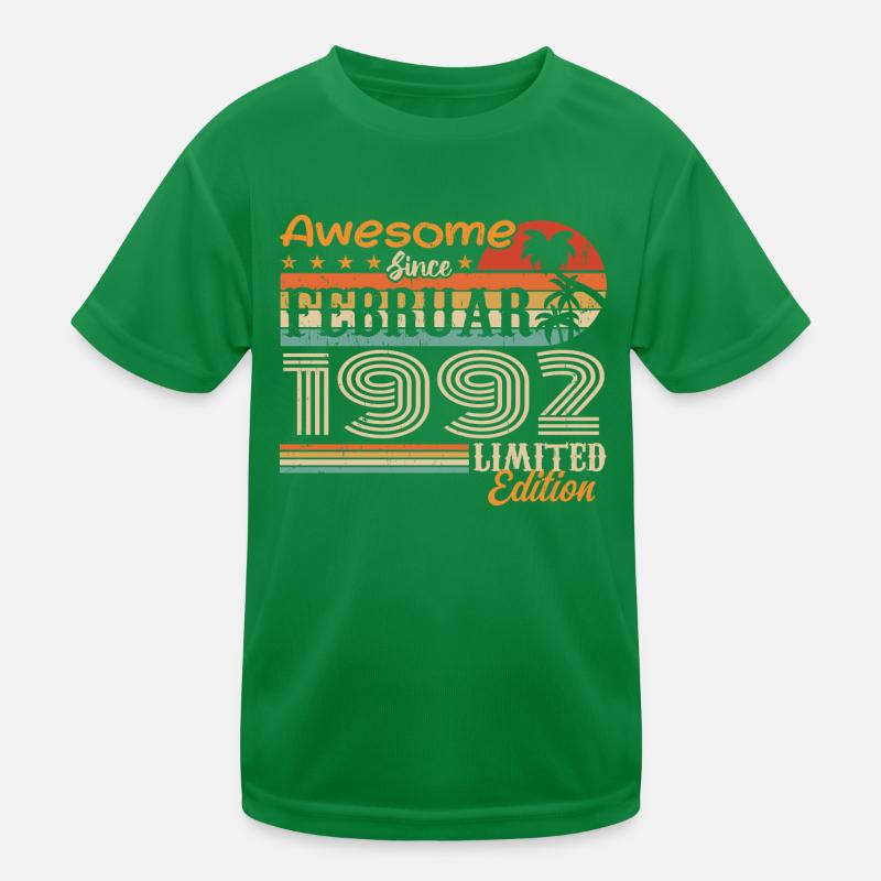 Geburtstag Vintage Geschenkidee Februar 1992 Kinder Funktions-T-Shirt