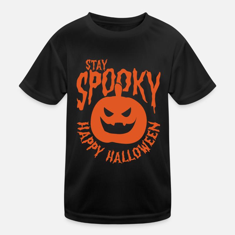 Restez effrayant Citrouille d’Halloween T-shirt sport Enfant