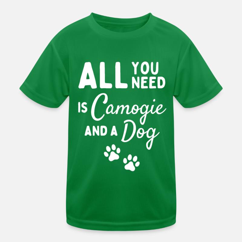 All you need is camogie and a dog Kids Functional T-Shirt