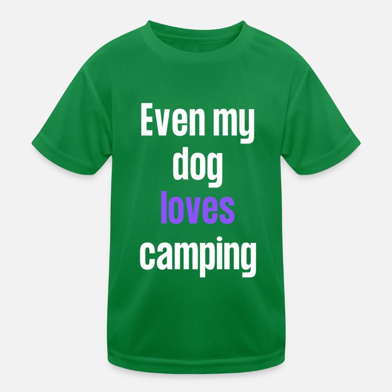 Même mon chien aime le camping T-shirt sport Enfant