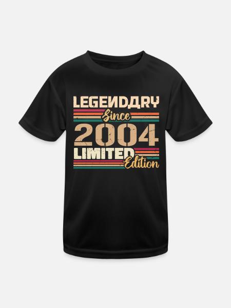 Millésime 2004 2004 Anniversaire né en 2004 - T-shirt sport Enfant - noir - Devant