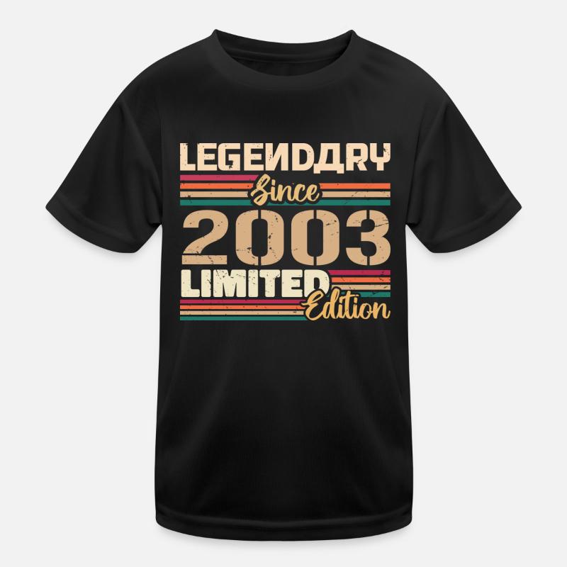 Millésime 2003 2003 Anniversaire né en 2003 T-shirt sport Enfant