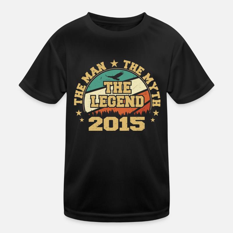 2015 Anniversaire Né en 2015 Retro Vintage T-shirt sport Enfant