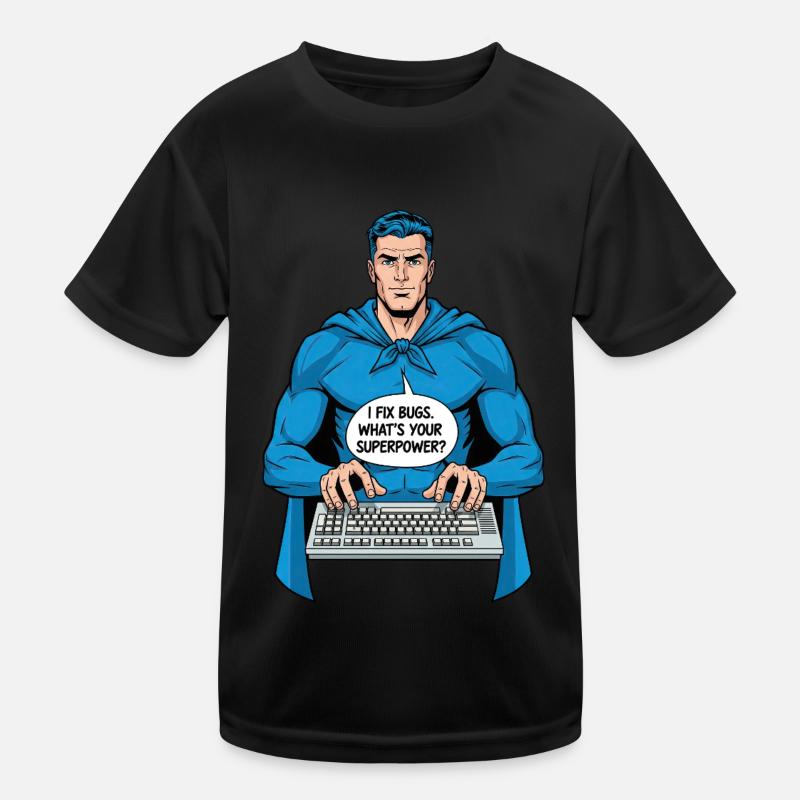 Superhero: I fix bugs! Kids Functional T-Shirt