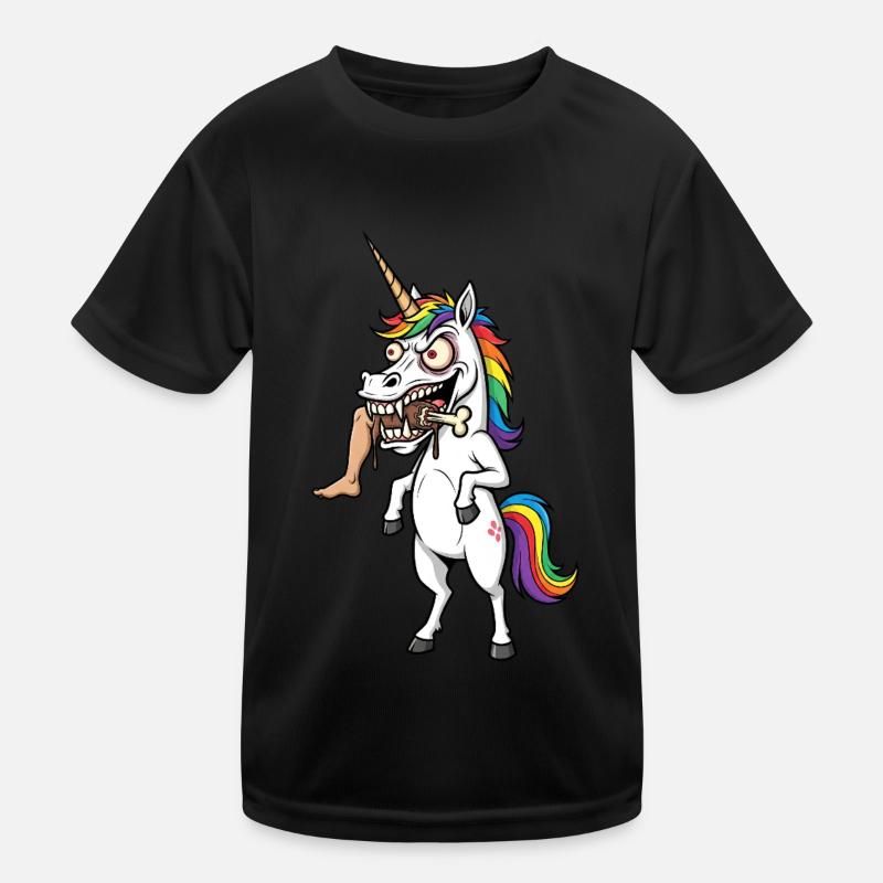 Verrücktes Einhorn – BISS ZUM UMfallen! Kinder Funktions-T-Shirt